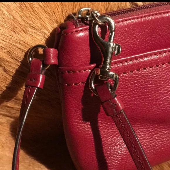 COACH Genuine Leather Large Clutch Wristlet